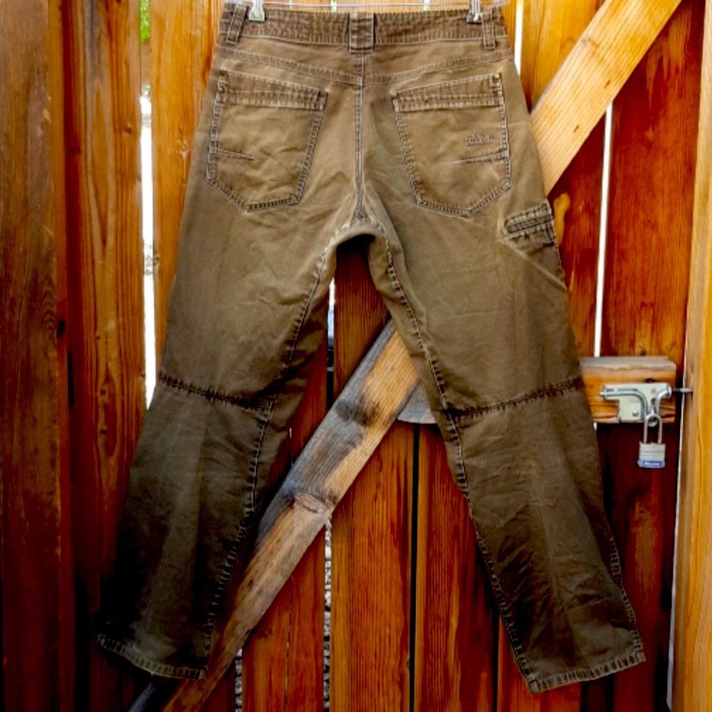 Kuhl outkast mens outdoor hiking dark khaki pants sz 34